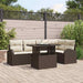 Tuin Sofa Set 6 st 5-Aantal zitplaatsen Bruin Poly riet