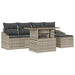 Tuin Sofa Set 6 st Licht Grijs en Donker Grijs poly rattan