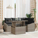 Tuin Sofa Set 5 st Grijs poly rattan, Gepoedercoat staal