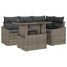 Tuin Sofa Set 5 st Grijs poly rattan, Gepoedercoat staal