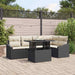 Tuin Sofa Set 6 st Zwart en Crème