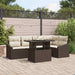 Tuin Sofa Set 6 st Bruin en Crème