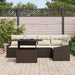 Tuin Sofa Set 6 st Bruin en Crème