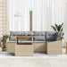 Tuin Sofa Set 6 st Beige en Licht Grijs