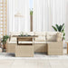 Tuin Sofa Set 6 st Beige en Crème