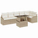 Tuin Sofa Set 7 st Beige en Crème