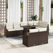 Tuin Sofa Set 9 st Bruin en Crème