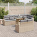 Tuin Sofa Set 9 st Beige en Licht Grijs
