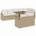 Tuin Sofa Set 9 st Beige en Crème