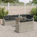 Tuin Sofa Set 9 st Licht Grijs en Donker Grijs