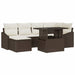 Tuin Sofa Set 7 st Bruin en Crème
