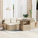 Tuin Sofa Set 7 st Beige en Crème