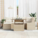 Tuin Sofa Set 7 st Beige en Crème