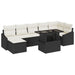 Tuin Sofa Set 8 st Zwart en Crème