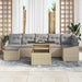 Tuin Sofa Set 8 st Beige en Licht Grijs