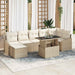 Tuin Sofa Set 8 st Beige en Crème