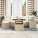 Tuin Sofa Set 8 st Beige en Crème