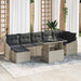 Tuin Sofa Set 8 st Licht Grijs en Donker Grijs