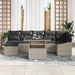 Tuin Sofa Set 8 st Licht Grijs en Donker Grijs