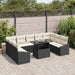 Tuin Sofa Set 10 st Zwart en Crème