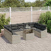 Tuin Sofa Set 10 st Licht Grijs en Donker Grijs