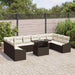 Tuin Sofa Set 11 st Bruin en Crème