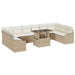 Tuin Sofa Set 11 st Beige en Crème