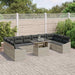 Tuin Sofa Set 11 st Licht Grijs en Donker Grijs
