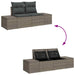 Tuin Sofa Set 5 st Grijs poly rattan, Gepoedercoat staal