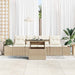 Tuin Sofa Set met kussen met opslag 5 pcs Beige en Crème