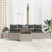 Tuin Sofa Set 5 st Licht Grijs en Donker Grijs