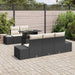 Tuin Sofa Set 6 st Zwart en Crème