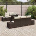 Tuin Sofa Set 6 st Bruin en Crème