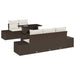 Tuin Sofa Set 6 st Bruin en Crème