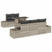 Tuin Sofa Set 6 st Licht Grijs en Donker Grijs