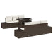 Tuin Sofa Set 7 st Bruin en Crème