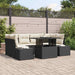Tuin Sofa Set 7 st Zwart en Crème