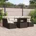 Tuin Sofa Set 7 st Bruin en Crème