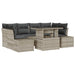 Tuin Sofa Set 7 st Licht Grijs en Donker Grijs
