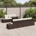 Tuin Sofa Set 8 st Bruin en Crème