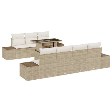 Tuin Sofa Set 8 st Beige en Crème