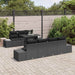 Tuin Sofa Set 8 st Zwart Poly Rattan en Poedergecoat Staal