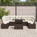 Tuin Sofa Set 8 st Bruin en Crème