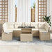 Tuin Sofa Set 8 st Beige en Crème