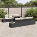 Tuin Sofa Set 9 st Zwart en Crème