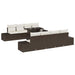Tuin Sofa Set 9 st Bruin en Crème