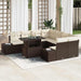 Tuin Sofa Set 9 st Bruin en Crème poly rattan