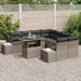 Tuin Sofa Set 9 st Grijs poly rattan