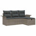 Tuin Sofa Set 4 st Grijs poly rattan
