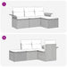 Tuin Sofa Set 4 st Grijs poly rattan